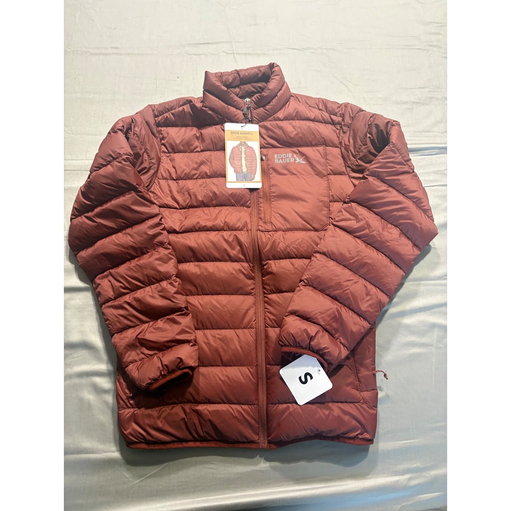 Eddie Bauer Mens 650 Down Packable Jacket Red Puffer EB010638 Small NWT